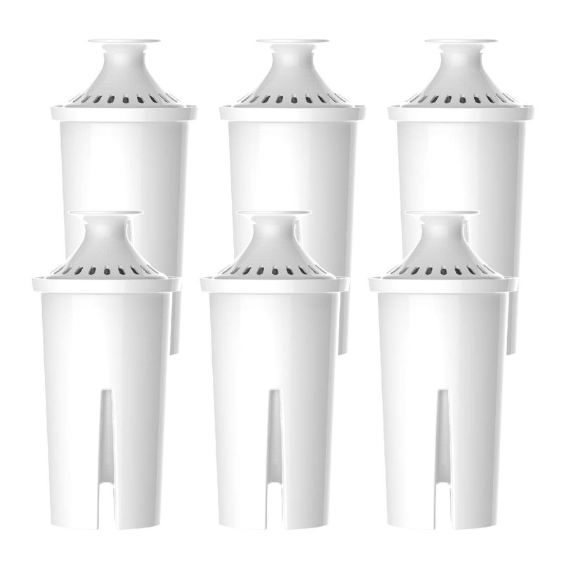 Waterspecialist 6 عبوات فلتر مياه إبريق، بديل لبريتا® كلاسيك 35557، OB03، مافيا® 107007، إباريق بريتا® غراند، ليك، كابري، ويف وأمازون بيسكس® إبريق سعة 10 أكواب، معتمد من NSF، ووتر سبيشاليست - Image 1